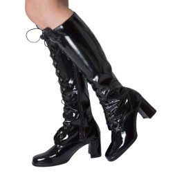 GAGA Lace Up Gogo Boots Knee High