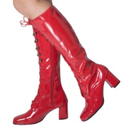 GAGA Lace Up Gogo Boots Knee High