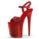 FLAMINGO Red Sparkly Platform 8 Inch Stripper Heels