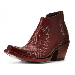 CUTE Short Womens Burgundy Cowboy Boots