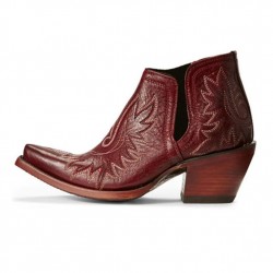 CUTE Short Womens Burgundy Cowboy Boots