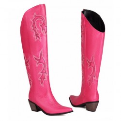 CUTE Hot Pink Knee High Cowgirl Boots