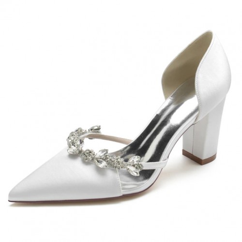 Block Heel Wedding Shoes | White Block Heels | Freya Rose