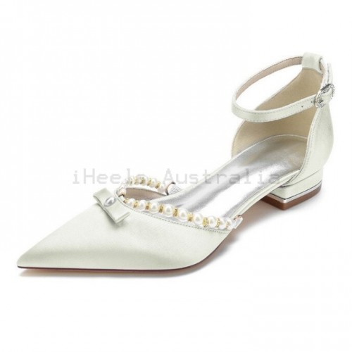 BELLA Ivory Pearl 1 Inch Heel Wedding Shoes