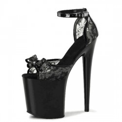 INFINITY The Sexiest Black Butterfly Lace High Heels