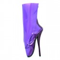 GAGA Purple Colored Clear Ankle Ballet Boots