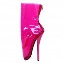 GAGA Hot Pink Colored Clear Ankle Ballet Boots