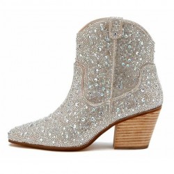 CUTE Fancy Sparkly Rhinestone Ankle Cowgirl Boots