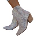 CUTE Sparkly Rhinestone Ankle Cowgirl Boots