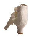 ELLEN Ivory Lace Ankle Wedding Boots Side Ribbon Up back